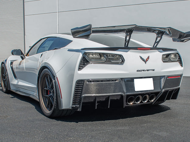 2014-2019 CORVETTE C7 GM FACTORY PACKAGE CARBON FIBER REAR BUMPER DIFFUSER